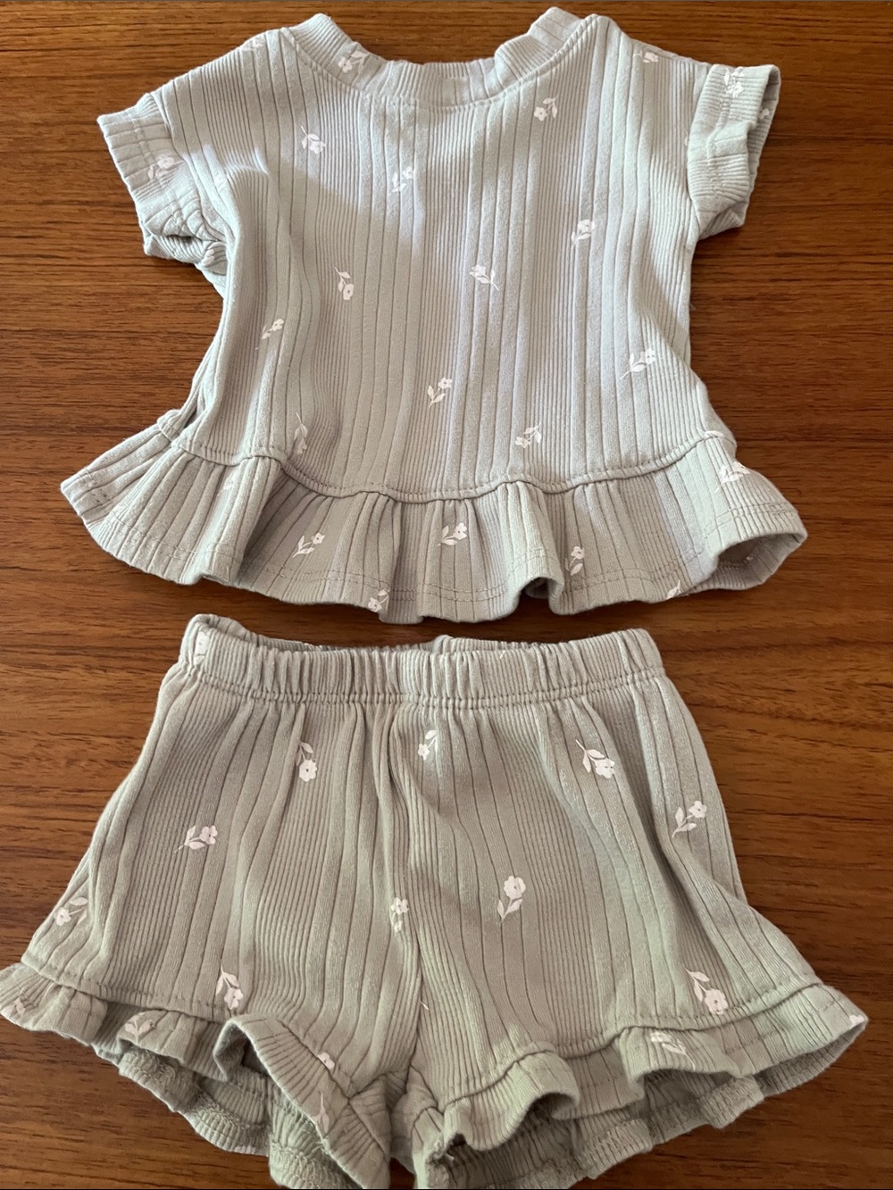 cloud island Toddler Ruffle Romper & Set in Beige, Cream, Pink, Blue